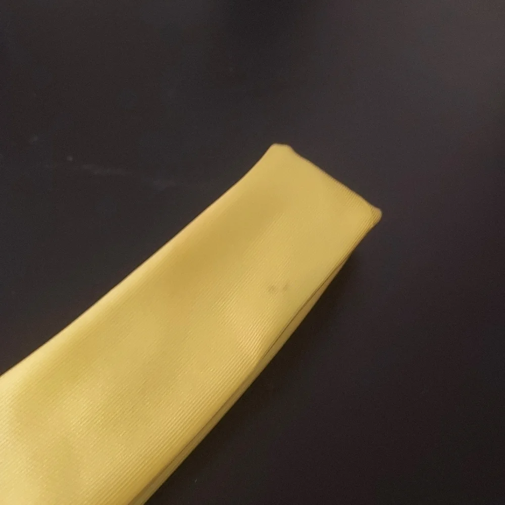 Gabriel Moon Bright Yellow Tie 100% Microfiber Woven Tie Handmade
